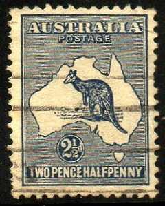07721 Austrália 4 Canguru e Mapa U