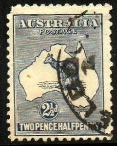 07721 Austrália 4 Canguru e Mapa U (a)