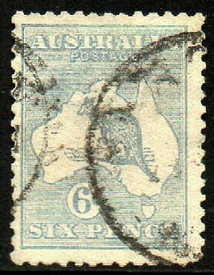 07721 Austrália 8 Canguru e Mapa U (a)