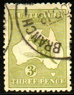 07723 Austrália 5a Canguru e Mapa U (b)