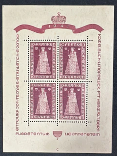 Liechtenstein 1941 - Bloco #5 - Madonna - 275 Euros.