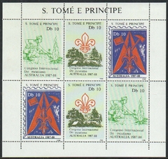 08329 São Tomé e Príncipe 929/31 + Bloco 63 Escotismo NNN