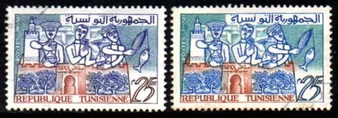 08405 Tunísia 484 Variedade de Cor Pesca Peixes U