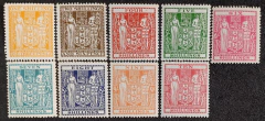 Nova Zelândia - Selos da Receita 1931/38 - Série incompleta - Nova - 290 Euros