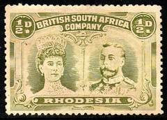 09557 Rodésia 21 Rainha Mary e George V N