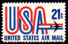 09719 Estados Unidos Aéreos 72 Avião Estilizado N