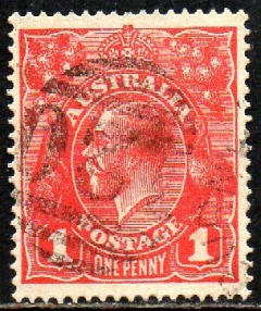09847 Austrália 20 George V Canguru Carimbo 120 U