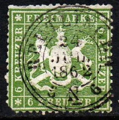10629 Alemanha Wurtemberg 18 Brasão Tipo A U