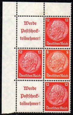 10708 Alemanha Reich S196 / S200 / W85 / W86 Hindenburg NNN