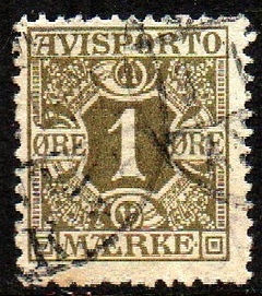 10739 Dinamarca Jornais 1 Numeral U (a)