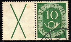 11311 Alemanha Ocidental Michel W1 Numeral Emissão de Carnet U