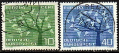 11530 Alemanha Ocidental 255/56 Tema Europa Árvore U