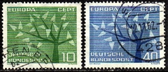 11531 Alemanha Ocidental 255/56 Tema Europa Árvore U