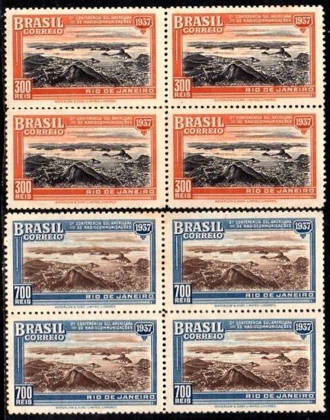 Brasil 0116/17 Radiocomunicação Rio de Janeiro Quadras 1937 NNN / NN