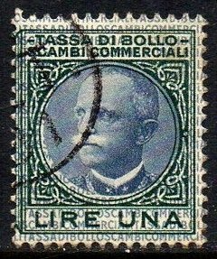 12014 Itália Selo Fiscal Tassa di Bollo Scambi Commerciali Una Lira U (47)