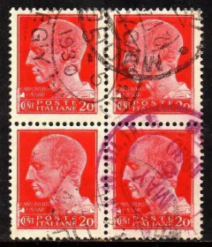 12069 Itália 228 Júlio César Quadra com Carimbo de NY U