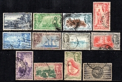 13114 Barbados 194/205 George VI  Paisagens Diversas U
