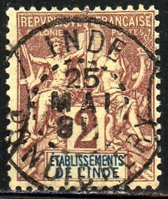 13659 Índia Francesa 2 Sage U (b)