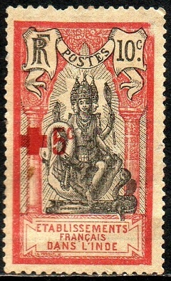 13710 Índia Francesa 48 Cruz Vermelha N (a)