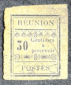 Reunião 1889 - Taxas - Fecho da Série 30c - Usado - US$35.00