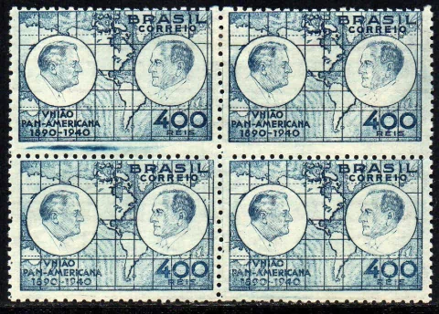Brasil C 0150 União Panamericana Getúlio Quadra 1940 NNN / NN (k)