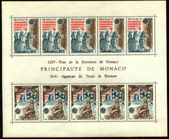 15086 Mônaco Bloco 22 Tema Europa Tratado de Péronne NNN