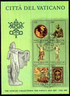 015086 Vaticano Bloco 7 Coleção de Arte com CBC U
