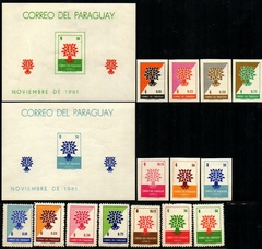 15087 Paraguai Blocos 10/11 + Aéreos 299/304 + 631/34 Refugiados NNN