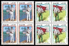 Brasil C 1539/40 Trajes E Uniformes Militares Quadras 1986 NNN