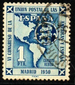 15434 Espanha Aéreo 248 UPAE União Postal U (b)