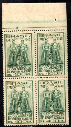 Brasil C 0156A Colonização Variedade Ponto entre 1 e 7 Quadra NN