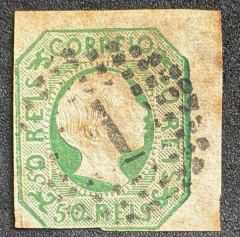Portugal 1855 - 50R Verde - Yvt# 7 - €80