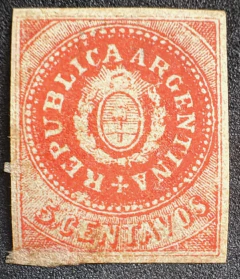 Argentina 1862/64 - 5c Rosa - Yvt# 5 - Novo - €42
