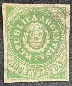 Argentina 1862/64 - 10c Verde - Yvt# 6 - Usado €75