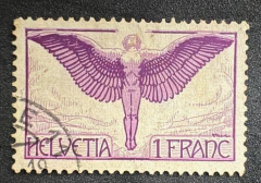 Suissa - Aéreo 1933 - 1FR, papel ordinário - Usado - Yvt: 12a - 50€