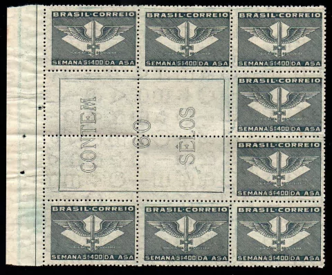 Brasil C 0170 Semana da Asa Bloco com interpano 1941 NNN
