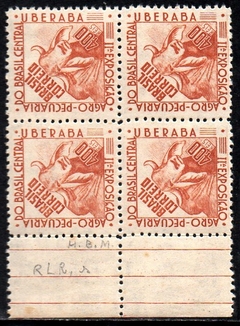 Brasil C 0172 A Exposição Agropecuária Variedade Filigrana Q Menor Muito rara Quadra 1942 NNN / NN