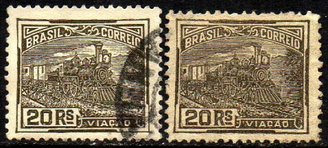 Brasil 174 + 174B Vovo Trem Locomotiva Papel liso+cebolinha U (b)