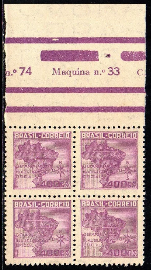 Brasil C 0175 + 175A Inauguração de Goiânia / GO quadra Variedade Risco no Ceará 1942 NNN