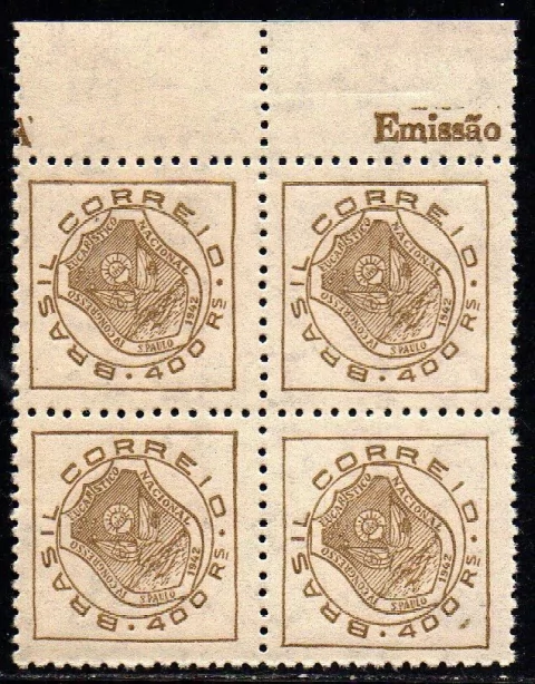 Brasil C 0177 A Congresso Eucarístico Filigrana Q Menor Quadra 1942 NNN (a)