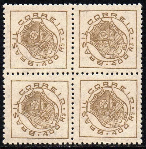 Brasil C 0177 A Congresso Eucarístico Filigrana Q Menor Quadra 1942 NNN (i)