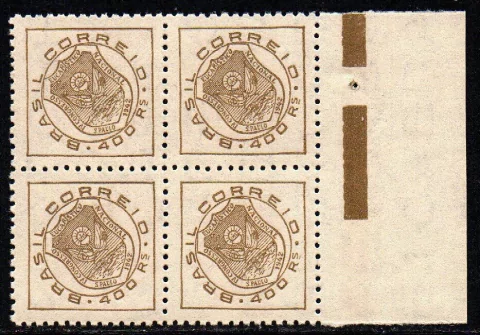 Brasil C 0177 A Congresso Eucarístico Filigrana Q Menor Quadra 1942 NNN (k)