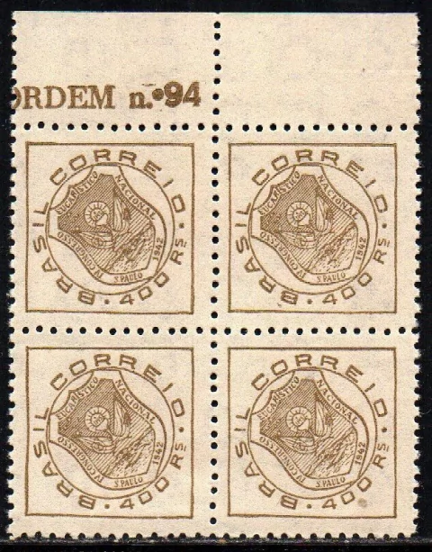 Brasil C 0177 A Congresso Eucarístico Filigrana Q Menor Quadra 1942 NNN (r)