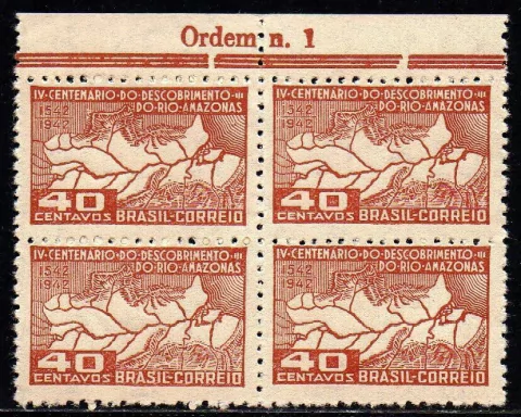 Brasil C 0178 Descobrimento do Rio Amazonas Quadra 1943 NNN (c)