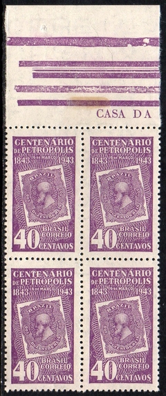 Brasil C 0179 Centenário de Petrópolis Quadra 1943 NNN (d)