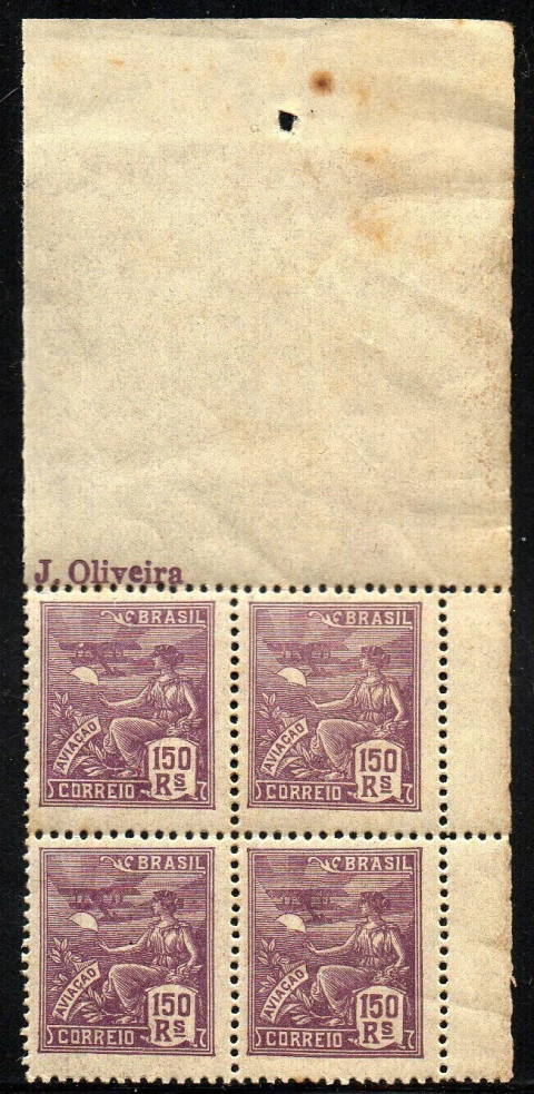 Brasil 182 Vovó Aviação Quadra NN (a)