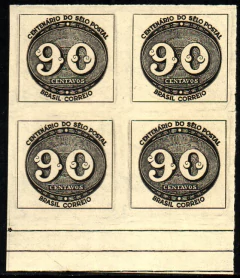 Brasil C 0182 Centenário dos Olhos de Boi Quadra 1943 NNN (b)