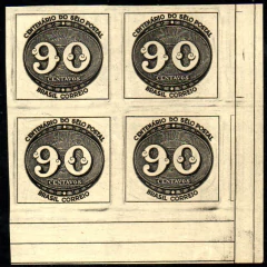 Brasil C 0182 Centenário dos Olhos de Boi Quadra 1943 NNN (c)