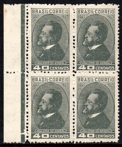 Brasil C 0183 A Ubaldino do Amaral Variedade Filigrana Q Menor Quadra 1943 NNN / NN
