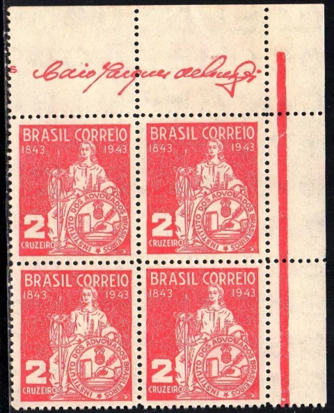 Brasil C 0184 Instituto dos Advogados Quadra 1943 NNN (a)